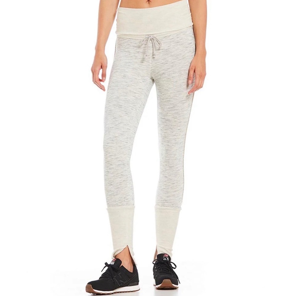 Free People Movement Underneath It All Sports Leggings Grey Foldover Waist XS